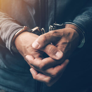 A man in handcuffs