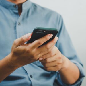 Person using a smartphone