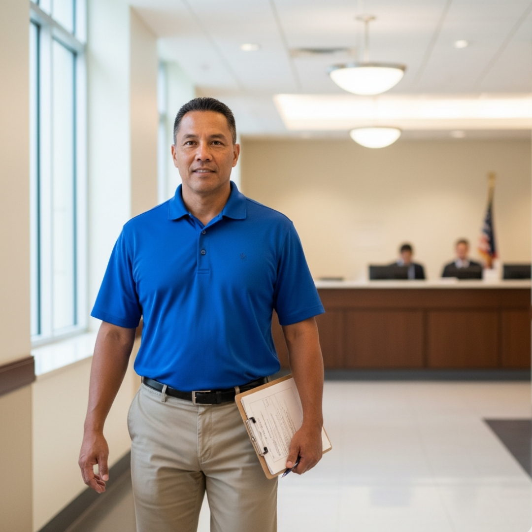 Man with a clipboard