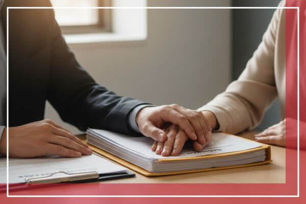 family member holding another's hand as they deal with bond